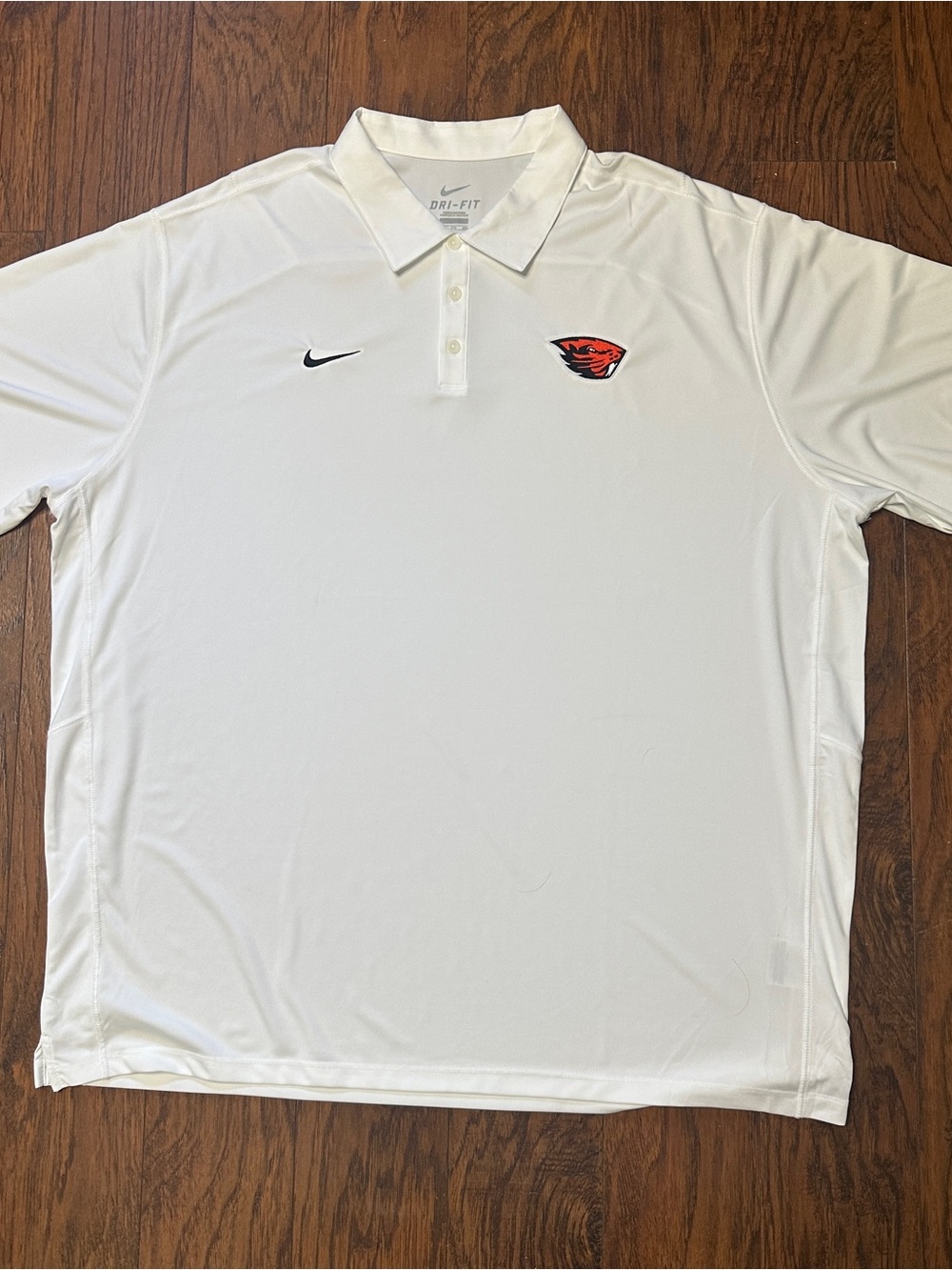 Nike dri-fit OSU beavers white short sleeve polo mens 3XL